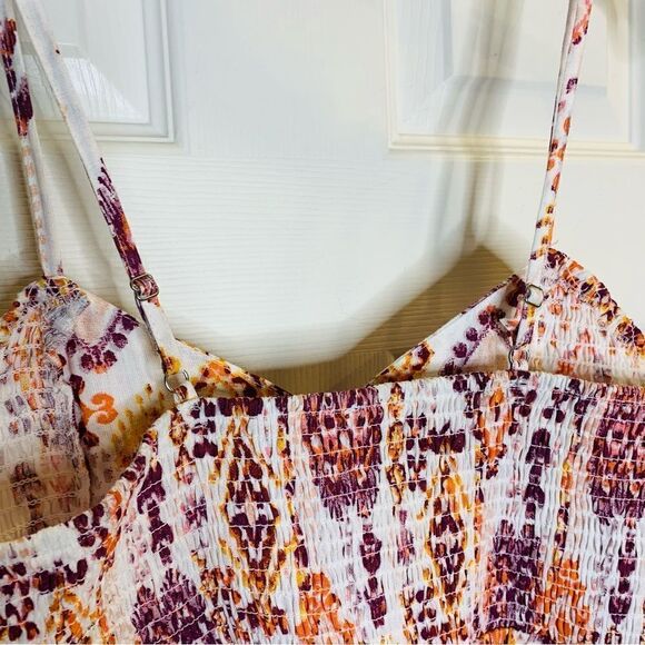 Jolie & Joy Juniors Mosaic Smocked Button Front Dress Size Large - Picture 10 of 14